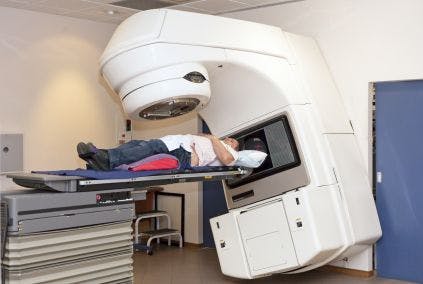 Image of a person getting radiation.