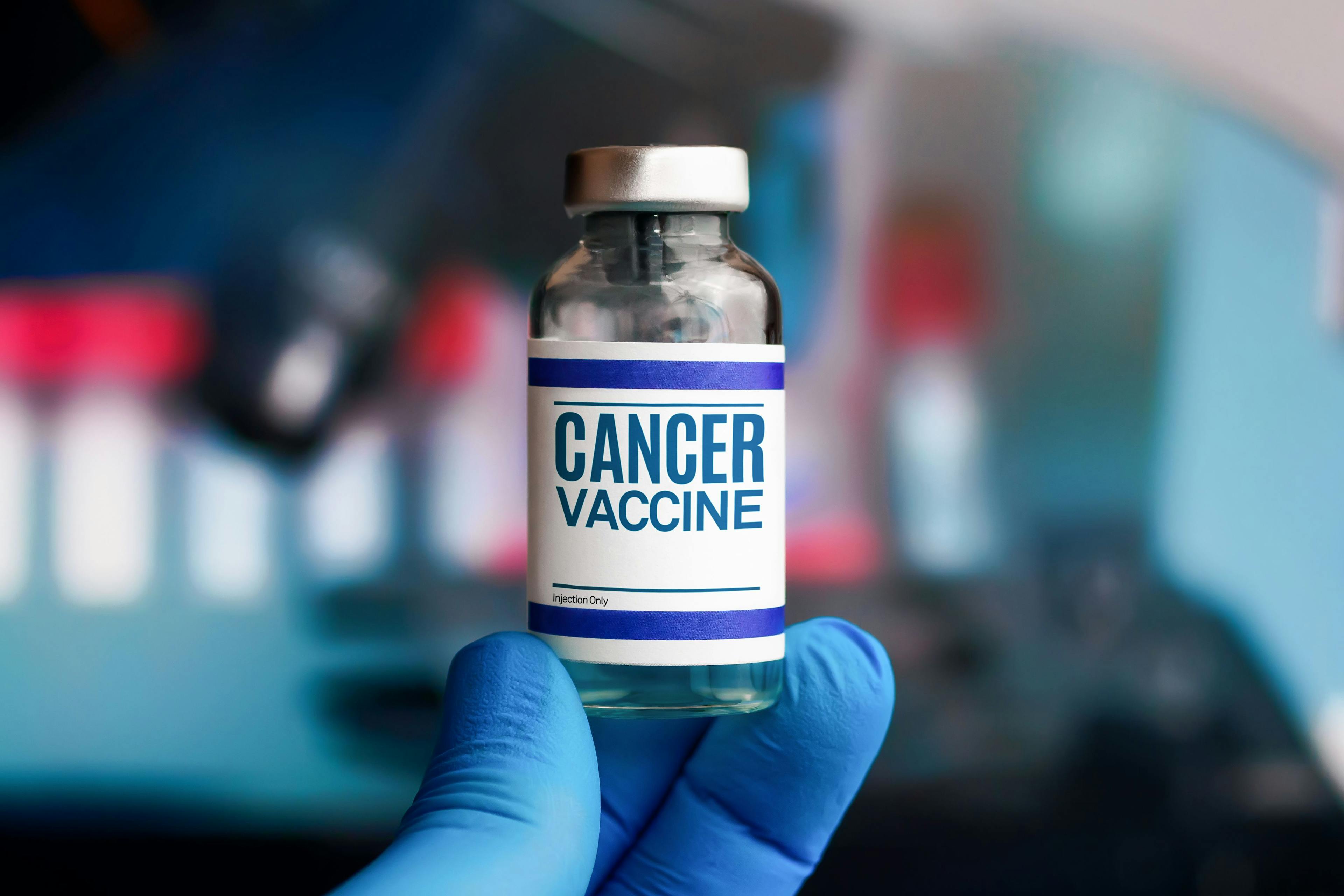 Image of a cancer vaccine vial. 