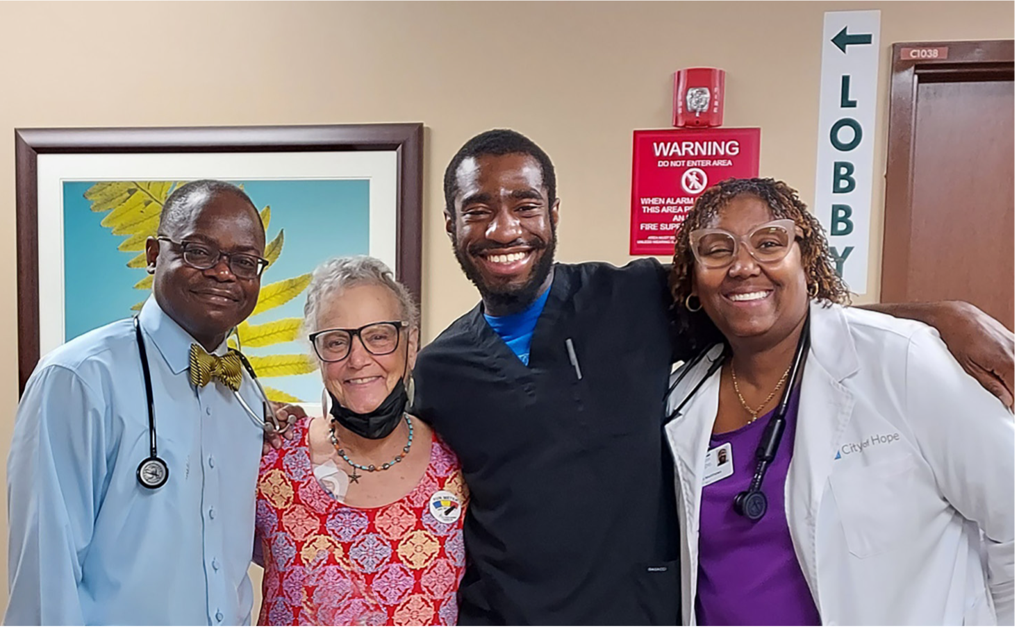 Patricia Gilleland, who received a diagnosis of bladder cancer in April 2022, is a patient of Dr. Bamidele Adesunloye at City of Hope Atlanta.  Photo provided by Gilleland