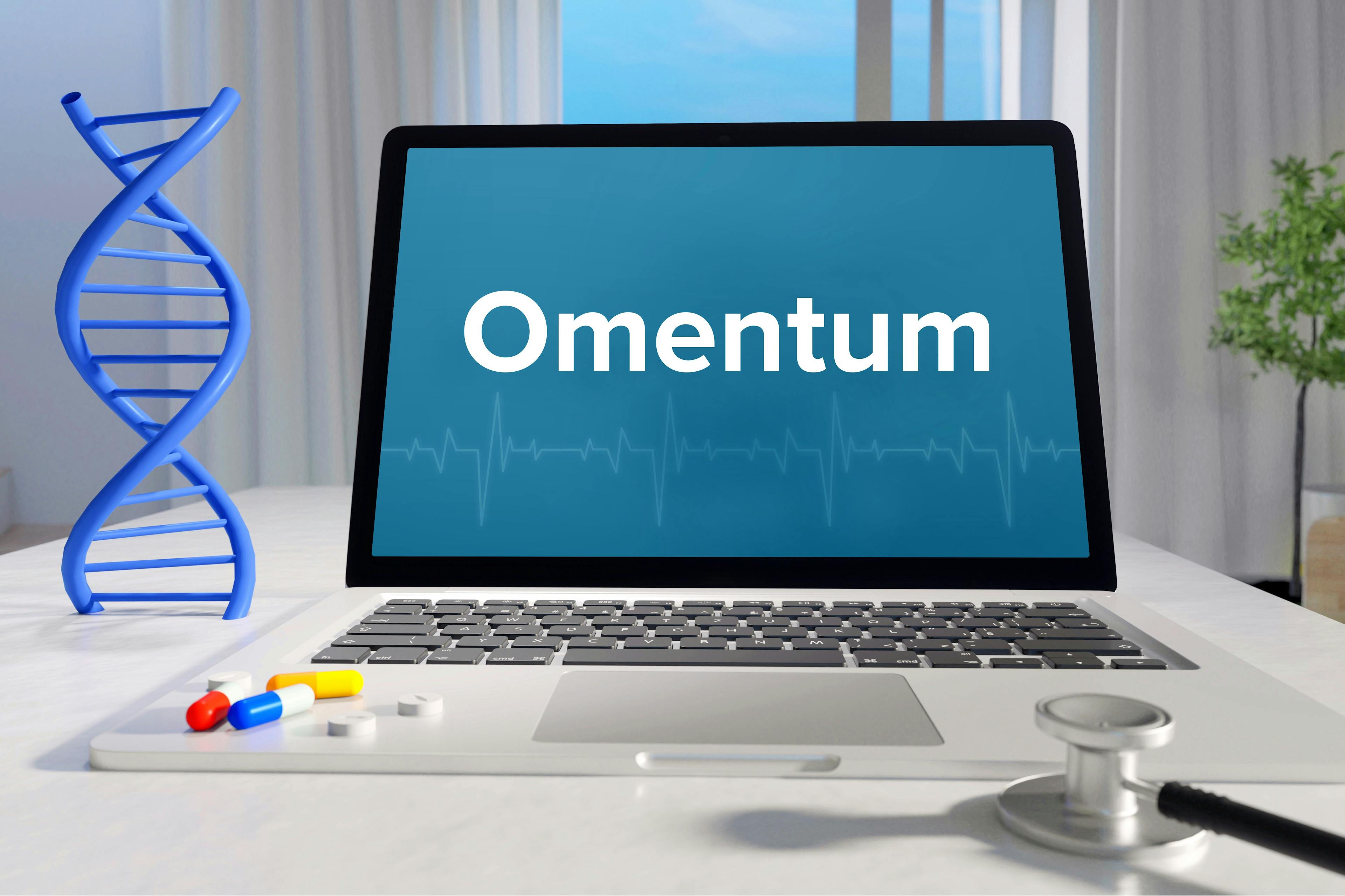 Omentum– Medicine/health. Computer in the office with term on the screen. Science/healthcare | Image credit: © MQ-Illustrations - © stock.adobe.com